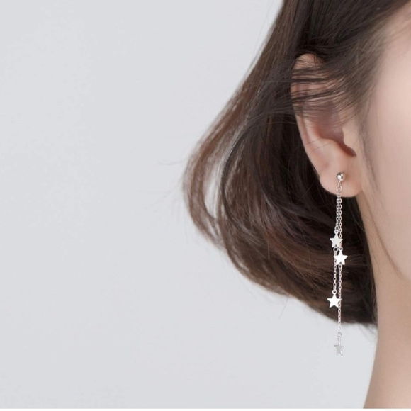 Star dangle earrings- New in pack- 925 silver - Picture 2 of 3